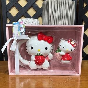 Sanrio Hello Kitty Strawberry Mug and Figurine Set - Red and White